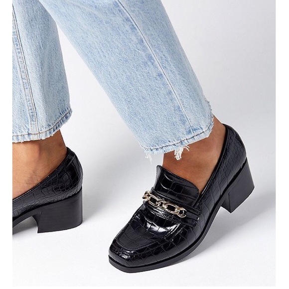 Urban Outfitters Shoes - UO Gema Chain Trim Heeled Loafer